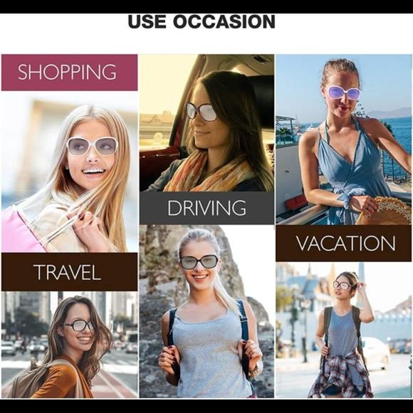 Oversized Sunglasses for Women-Retro Frame Design Polarized UV400 Protection main image 4